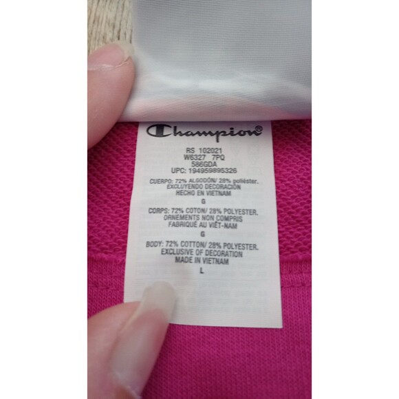 NWT Women's Purple Champion Cropped Pullover Sweatshirt, Size Large - Picture 10 of 11